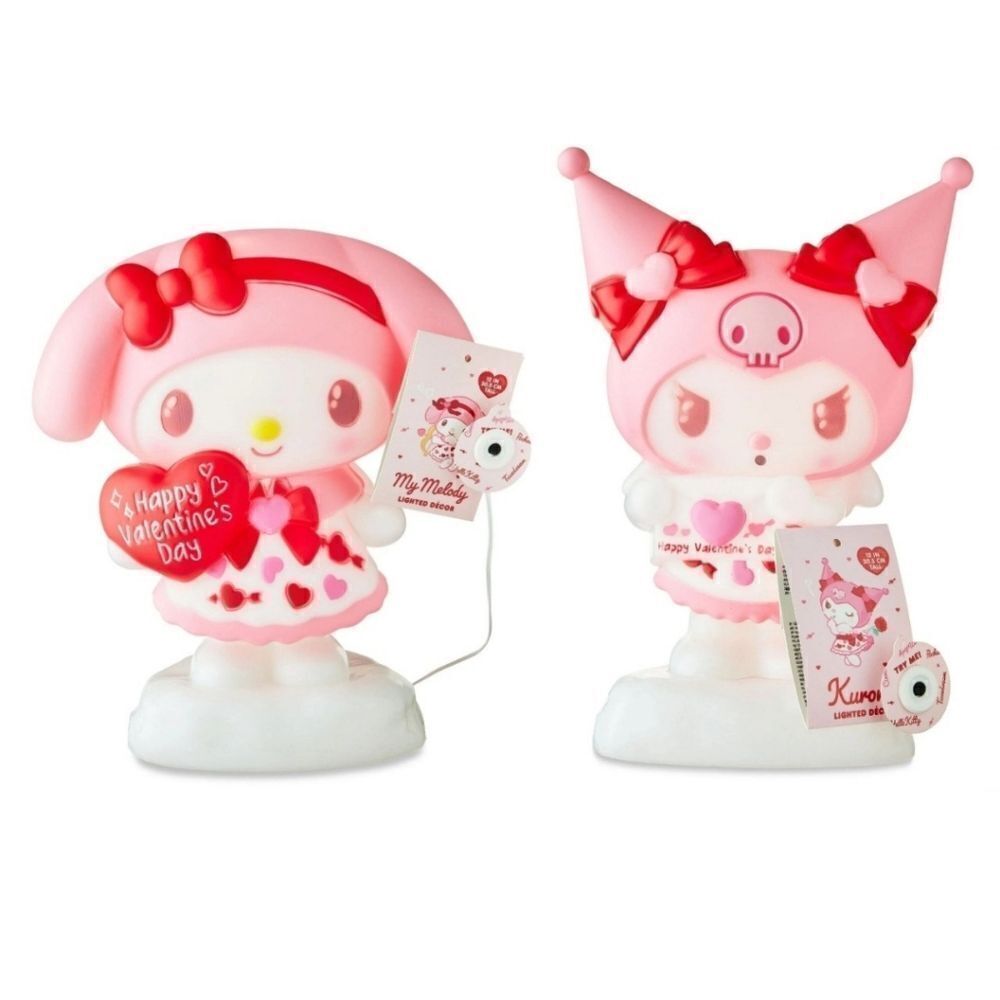 Hello Kitty 2025 Valentines Day Blow Mold Sets My Melody & Kuromi set of 2